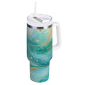 40 oz Insulated Stainless Steel Tumbler Double Wall Stainless Steel Tumbler with 2-Way Drinking Beautiful Watercolor Stars | 6GHE