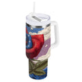 40 oz Insulated Stainless Steel Tumbler Double Wall Stainless Steel Tumbler with 2-Way Drinking Roses and Clouds | G3YV