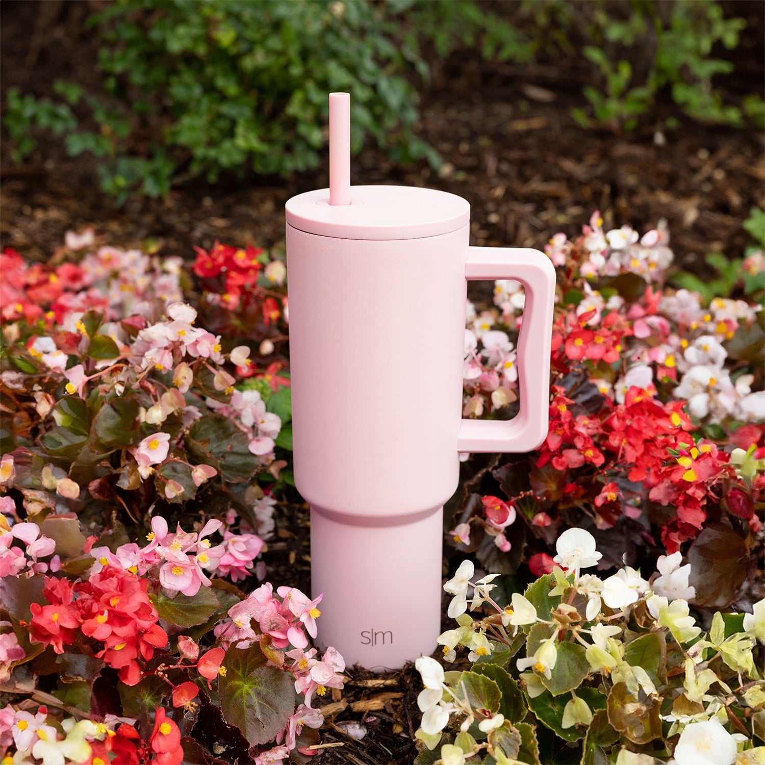 Simple Modern 40 fl oz Insulated Stainless Steel Trek Tumbler with Straw Lid | Blush | DC3U