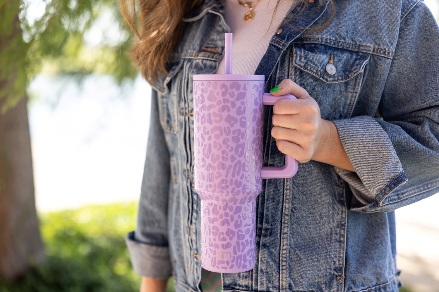 Simple Modern 40 fl oz Insulated Stainless Steel Trek Tumbler with Straw Lid | Blush | DC3U