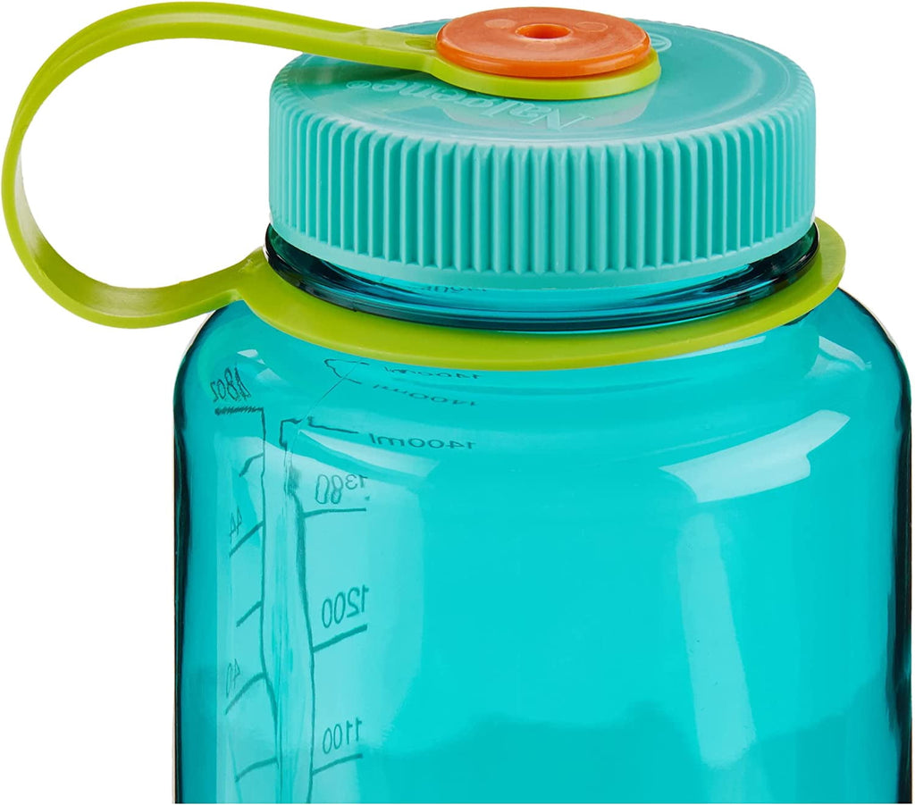 Nalgene Sustain Tritan BPA-Free Water Made with Material Derived from 50% Plastic Waste (using ISCC certified mass balance), 48 OZ, Wide Mouth, Cerulean | VET9