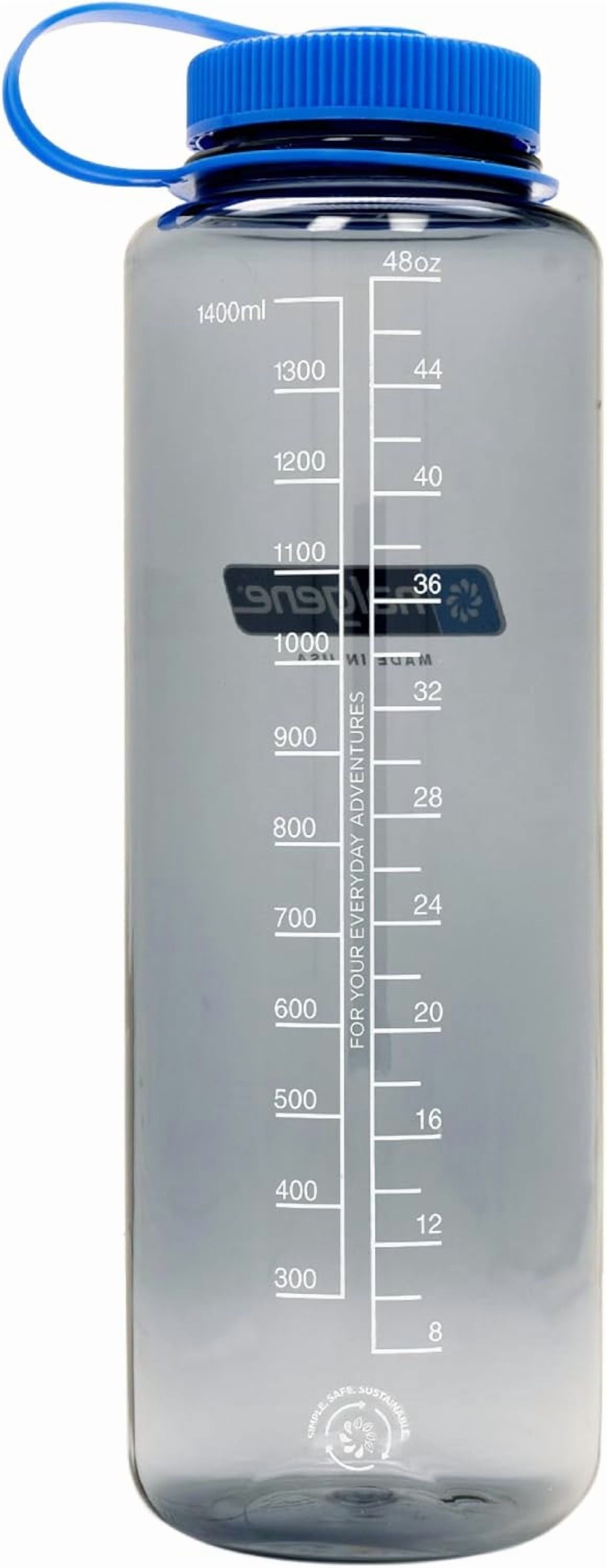 Nalgene Sustain Tritan BPA-Free Water Made with Material Derived from 50% Plastic Waste (using ISCC certified mass balance), 48 OZ, Wide Mouth, Cerulean | VET9