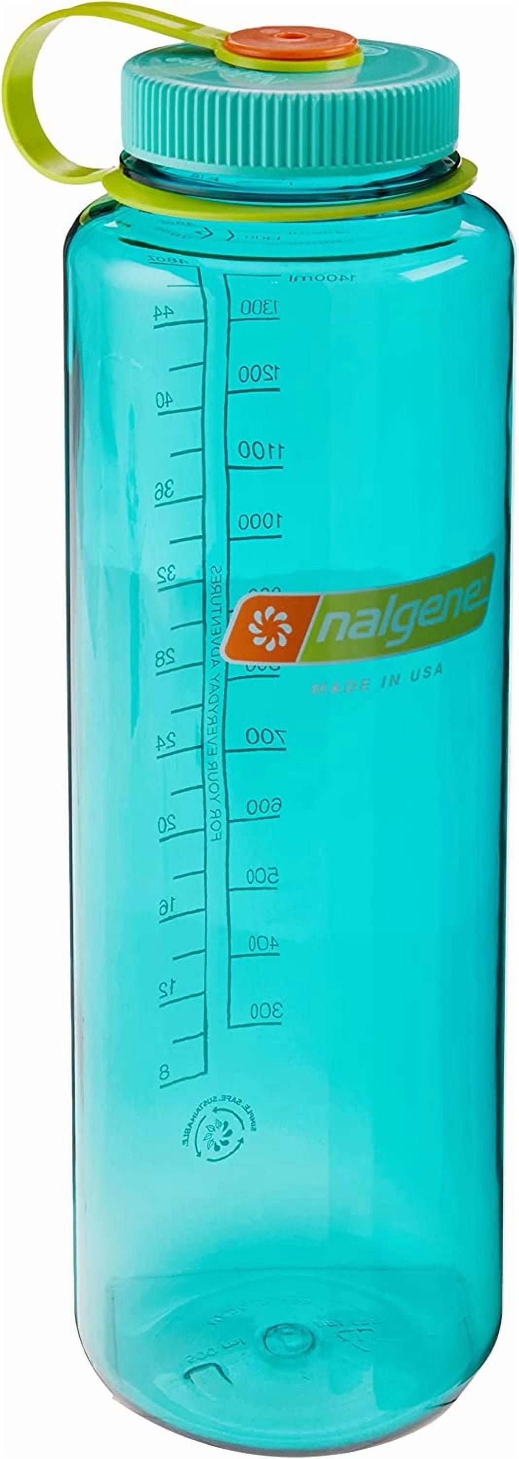 Nalgene Sustain Tritan BPA-Free Water Made with Material Derived from 50% Plastic Waste (using ISCC certified mass balance), 48 OZ, Wide Mouth, Cerulean | VET9