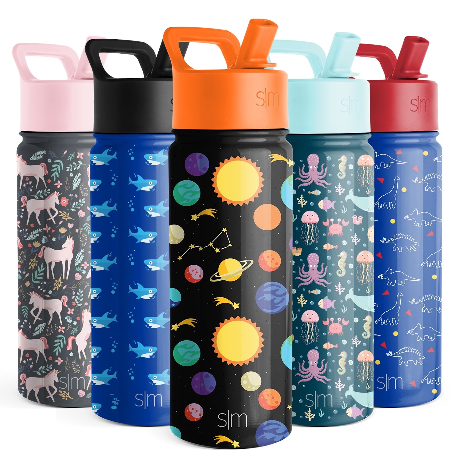 Simple Modern Summit Water Bottle Straw Lid Vacuum Insulated Stainless Steel Bottle | 14 fl oz | L0OH