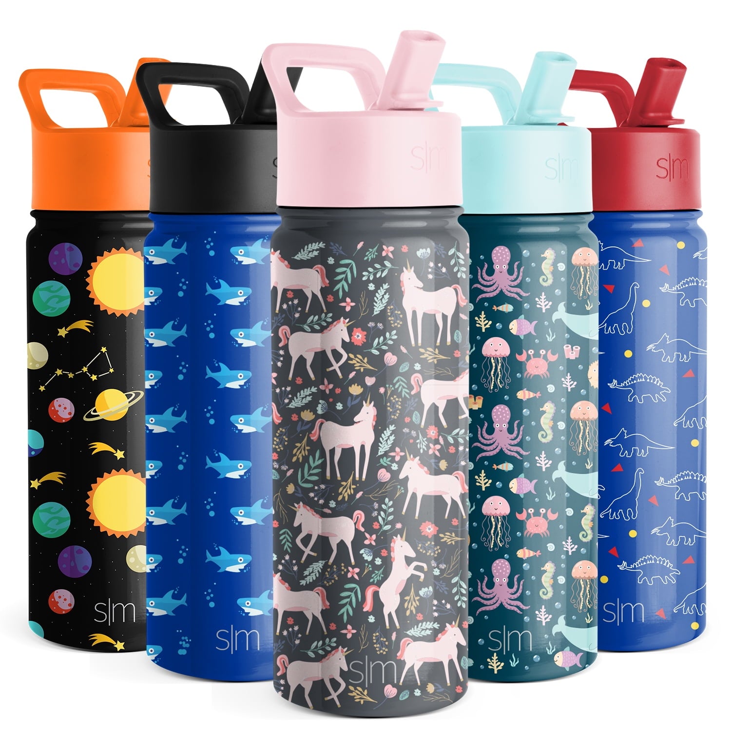 Simple Modern Summit Water Bottle Straw Lid Vacuum Insulated Stainless Steel Bottle | 14 fl oz | L0OH
