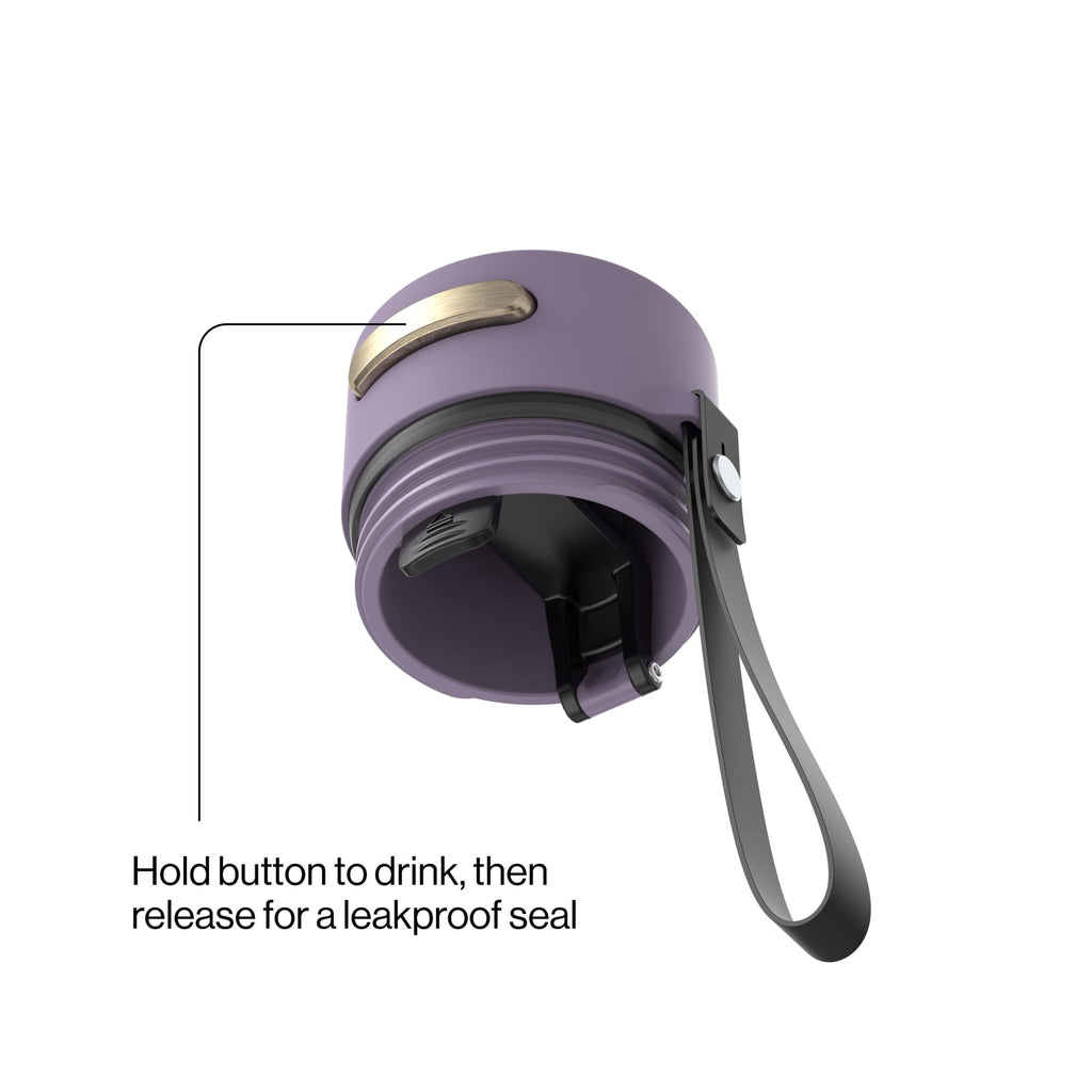 Contigo AutoSeal Leakproof Stainless Steel Reusable Water Bottle Tumbler with Carrying Strap, Cream/Champagne, 24 oz | YNTK