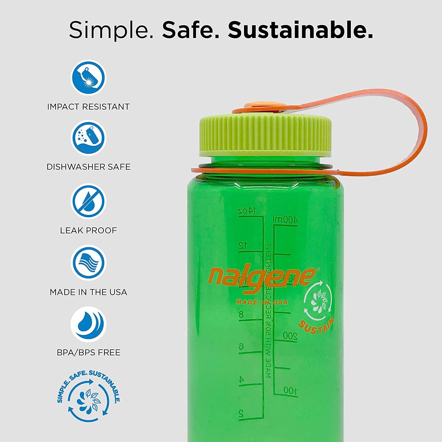 Nalgene 16oz Wide Mouth Sustain Bottle | 6LTE