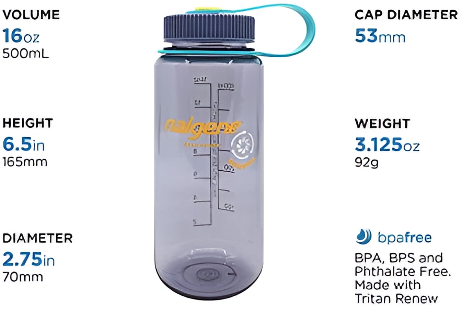 Nalgene 16oz Wide Mouth Sustain Bottle | 6LTE