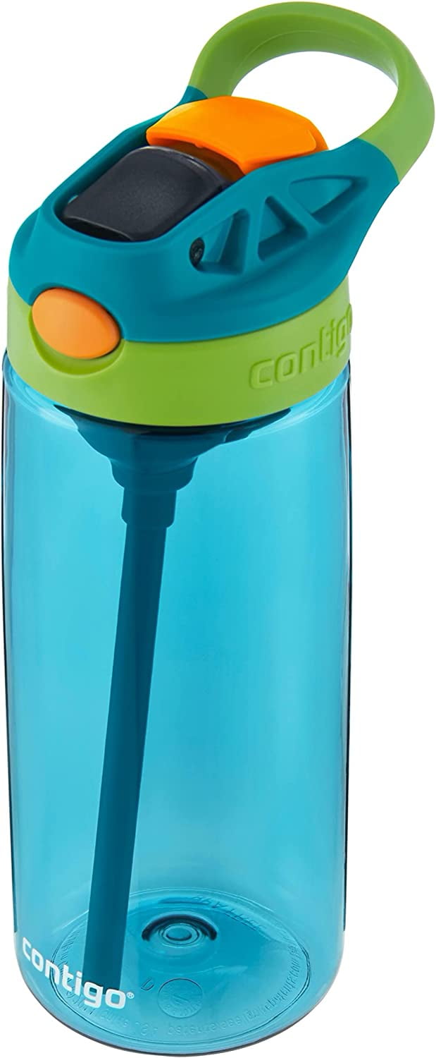 Contigo Kid's 20 oz. AutoSpout Straw Water Bottle - Juniper/Limelight | G9XM