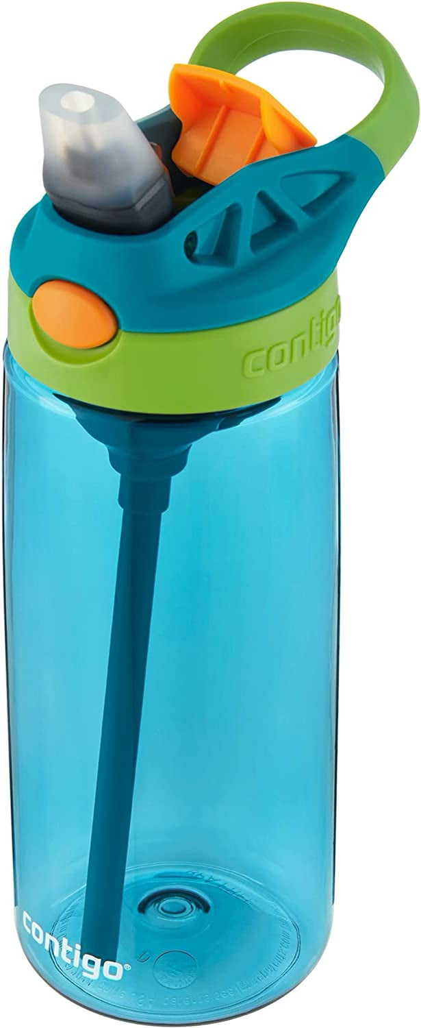 Contigo Kid's 20 oz. AutoSpout Straw Water Bottle - Juniper/Limelight | G9XM