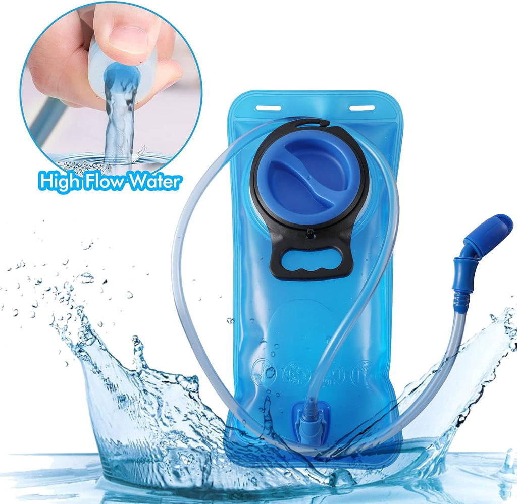TAGVO Hydration Bladder 2 Liter BPA Free 70oz + Cleaning Brushes Kit, Leakproof Water Bladder Travel Reservoir Hydration Bag, Easy Cleaning by 3 Brushes and Air Drying by Collapsible Frame | P943