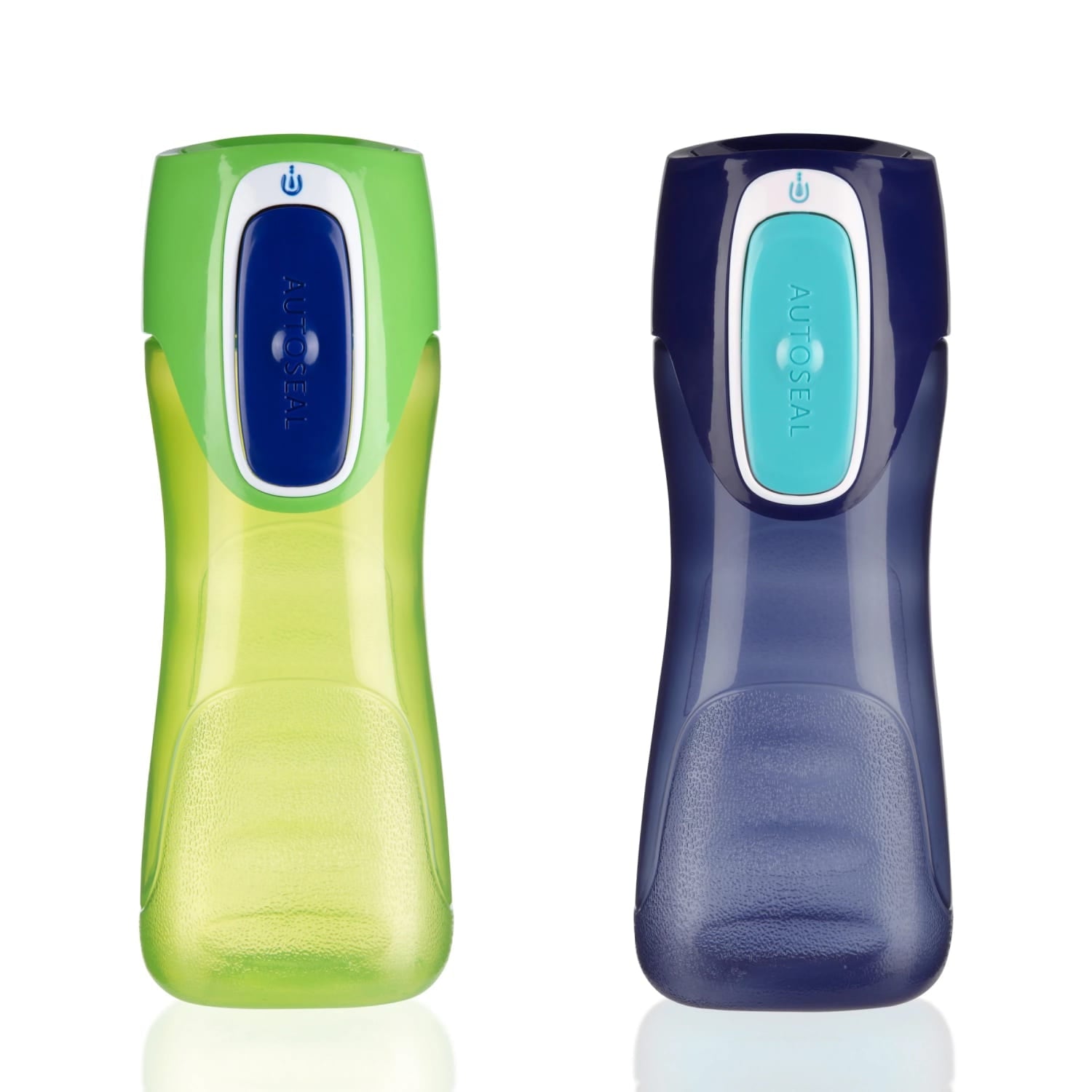 Contigo Kids Trekker Water Bottle with AUTOSEAL Lid Navy Blue and Granny Smith Green, 14 fl oz., 2-pack | UQCK