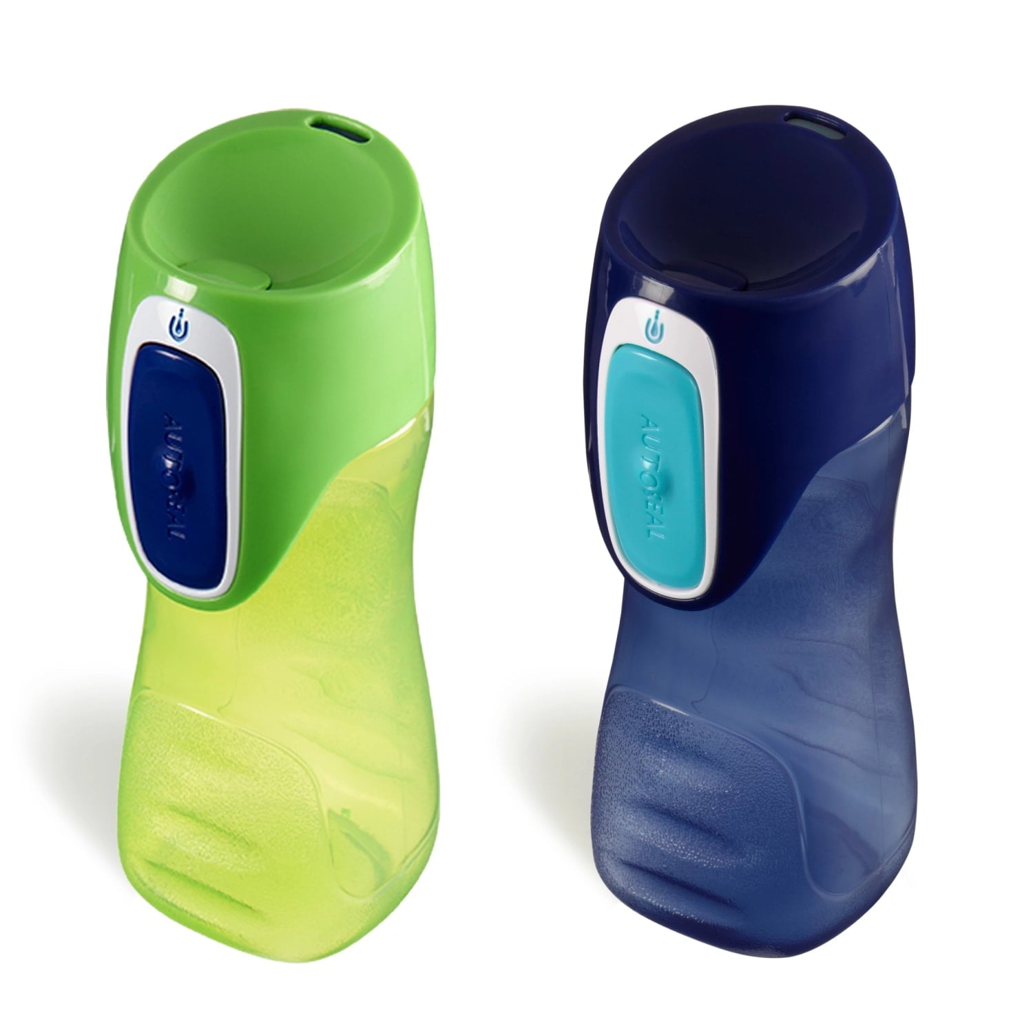 Contigo Kids Trekker Water Bottle with AUTOSEAL Lid Navy Blue and Granny Smith Green, 14 fl oz., 2-pack | UQCK