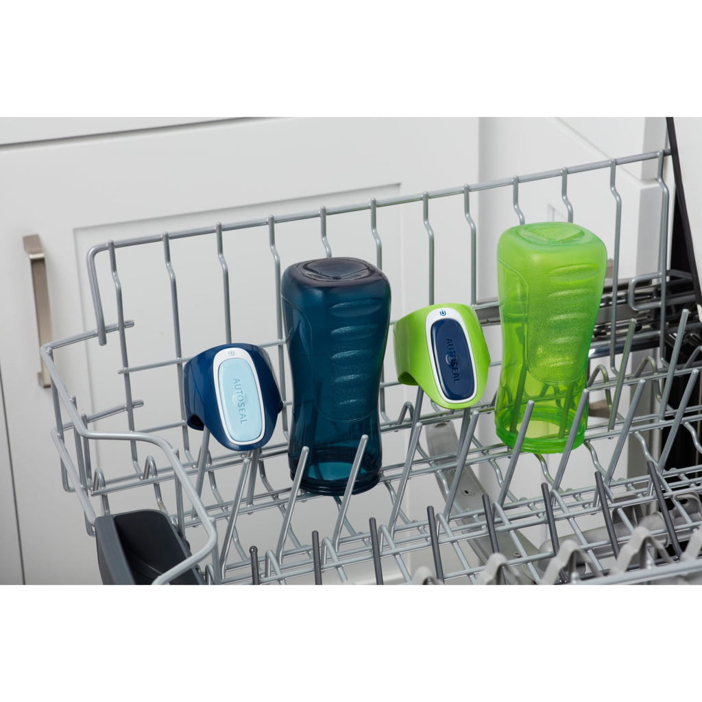 Contigo Kids Trekker Water Bottle with AUTOSEAL Lid Navy Blue and Granny Smith Green, 14 fl oz., 2-pack | UQCK