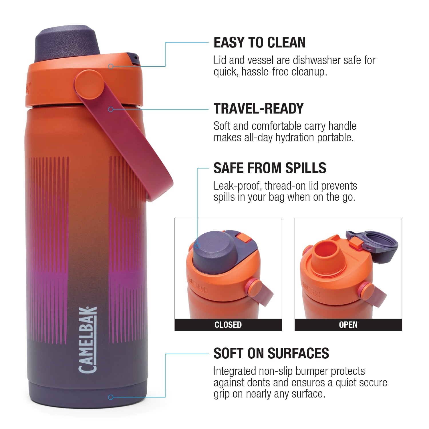 Camelbak Thrive Chug 16oz Stainless Steel Bottle Misty Mountain | W9O7