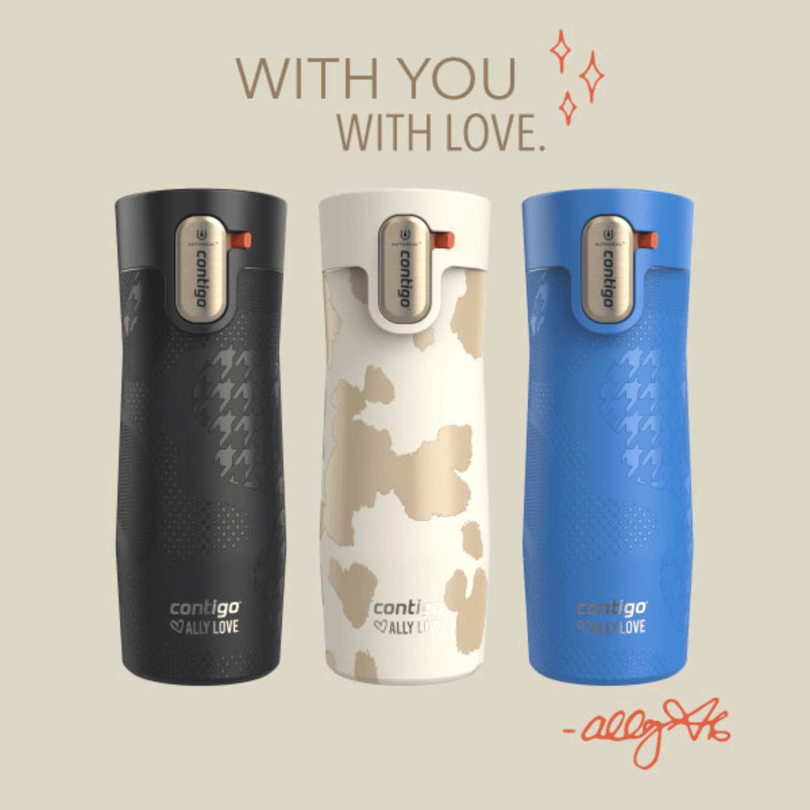Contigo x Ally Love Autoseal West Loop Vacuum-Insulated Stainless Steel Travel Mug with Easy-Clean Lid, 16 oz, Stellar Jay | 9BHN
