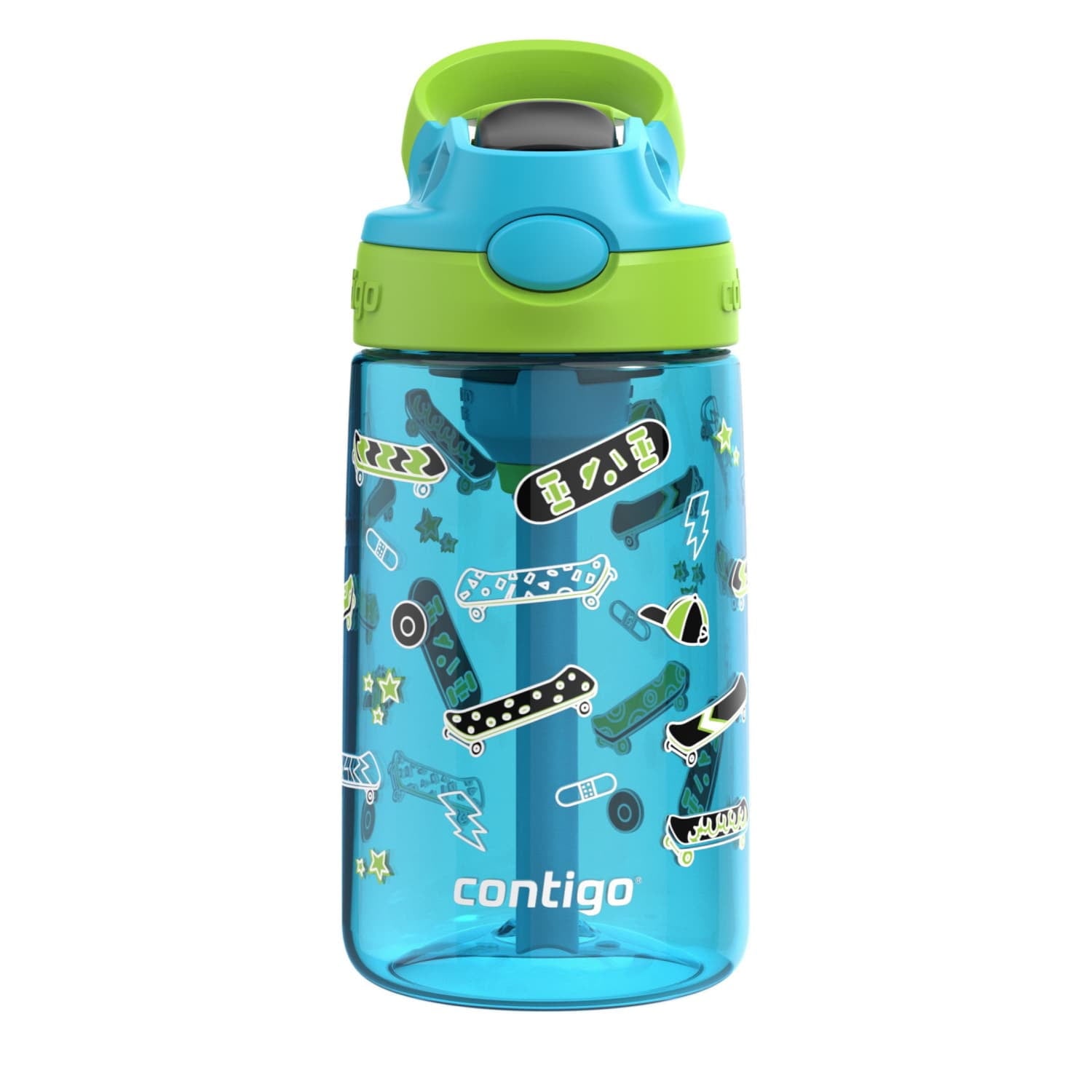 Contigo Aubrey Leak-Proof Spill-Proof Water Bottle, Blue, 14 oz. | 1PF7