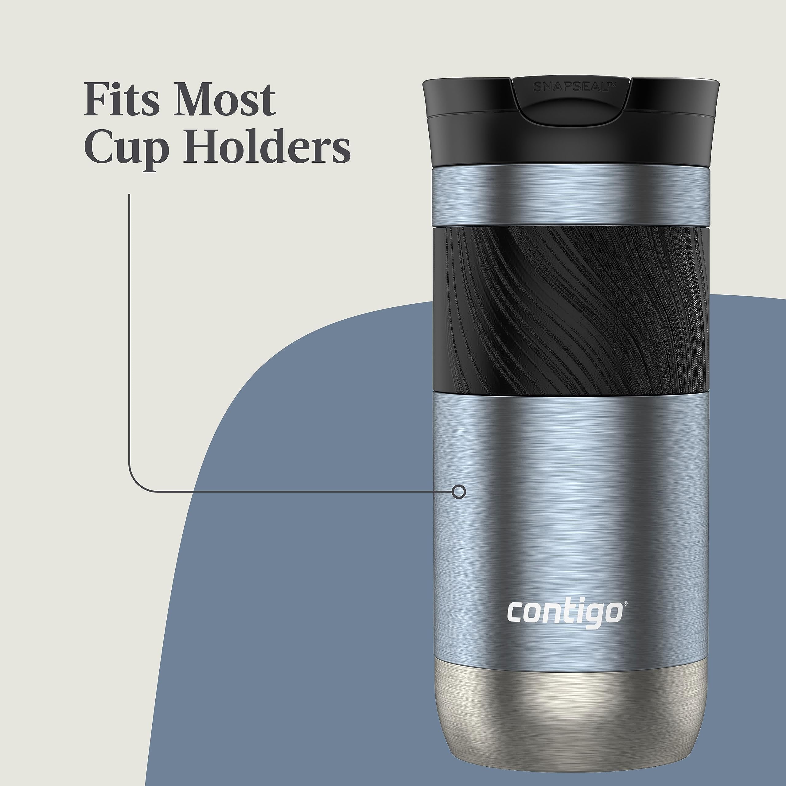 Contigo Byron 2.0 Stainless Steel Travel Mug with SNAPSEAL Lid and Grip, 16oz. | HFXN