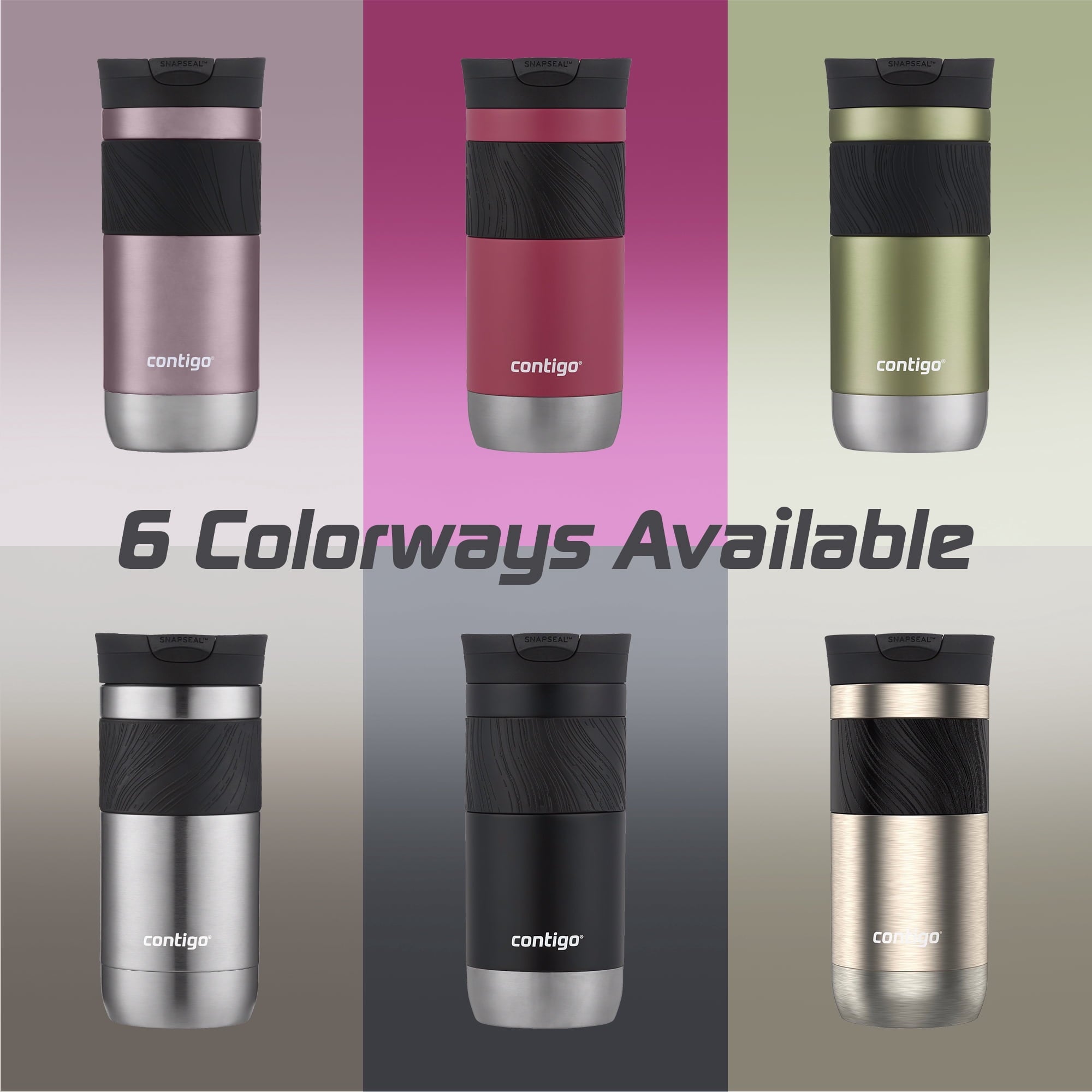 Contigo Byron 2.0 Stainless Steel Travel Mug with SNAPSEAL Lid and Grip, 16oz. | HFXN