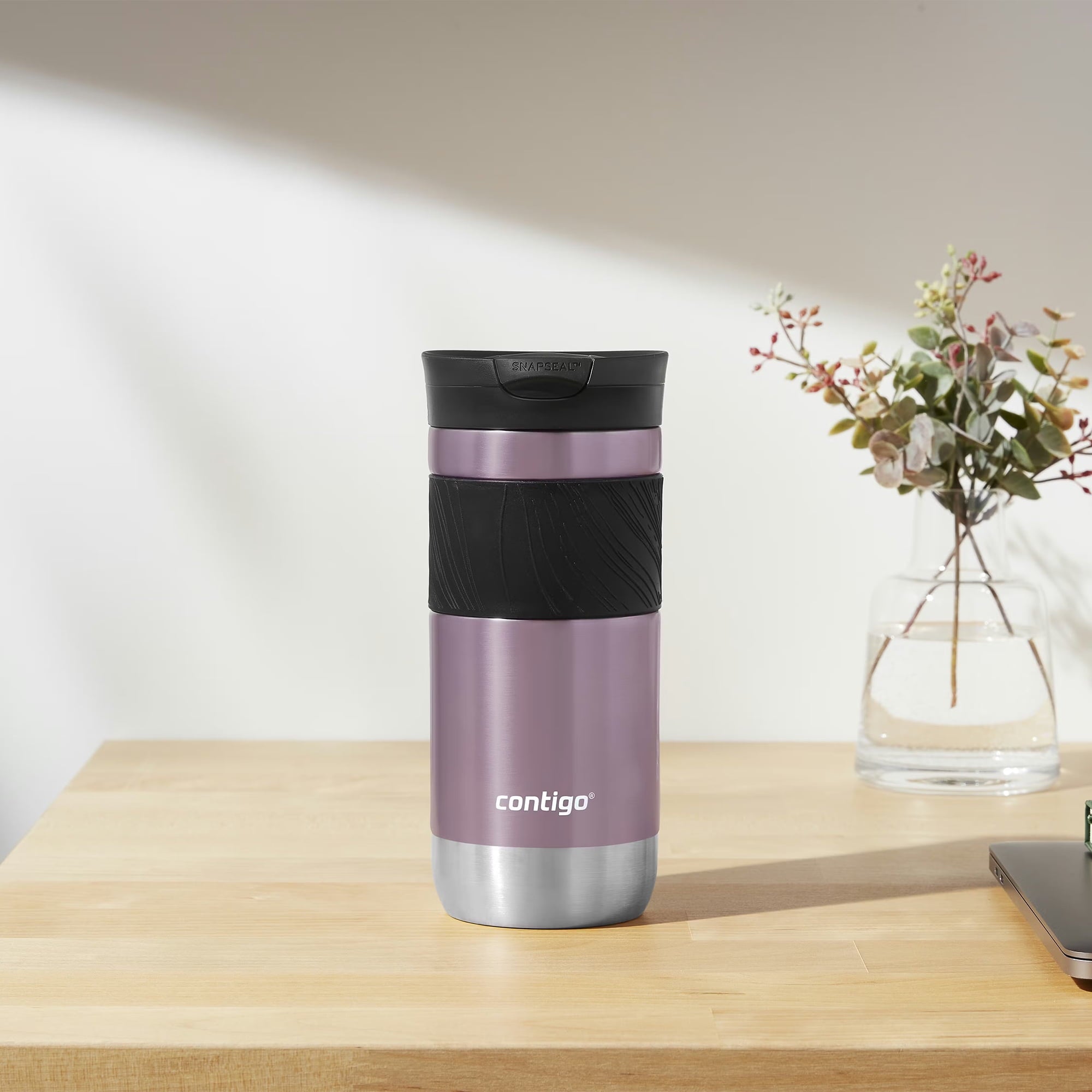 Contigo Byron 2.0 Stainless Steel Travel Mug with SNAPSEAL Lid and Grip, 16oz. | HFXN