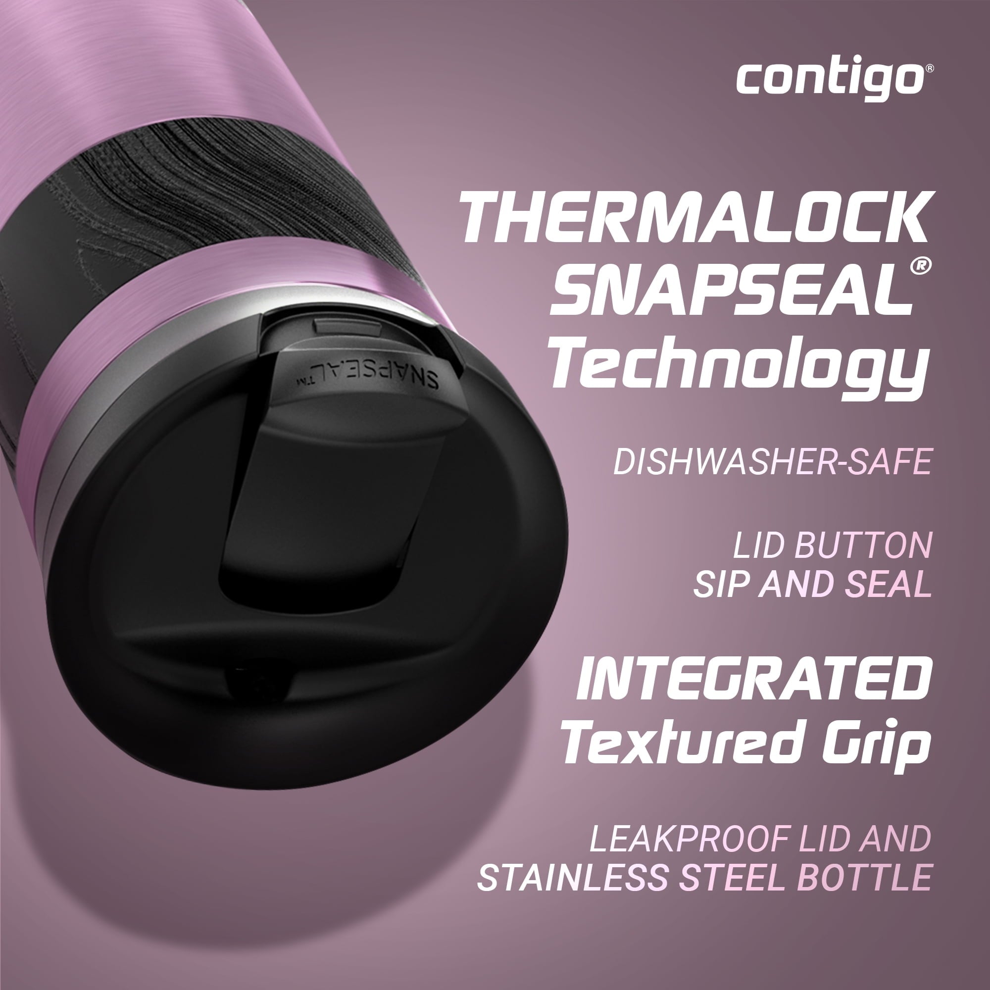 Contigo Byron 2.0 Stainless Steel Travel Mug with SNAPSEAL Lid and Grip, 16oz. | HFXN
