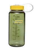 Nalgene 16oz Wide Mouth Water Bottle BPA-Free USA Made, Oil Green + Freesia | HT39