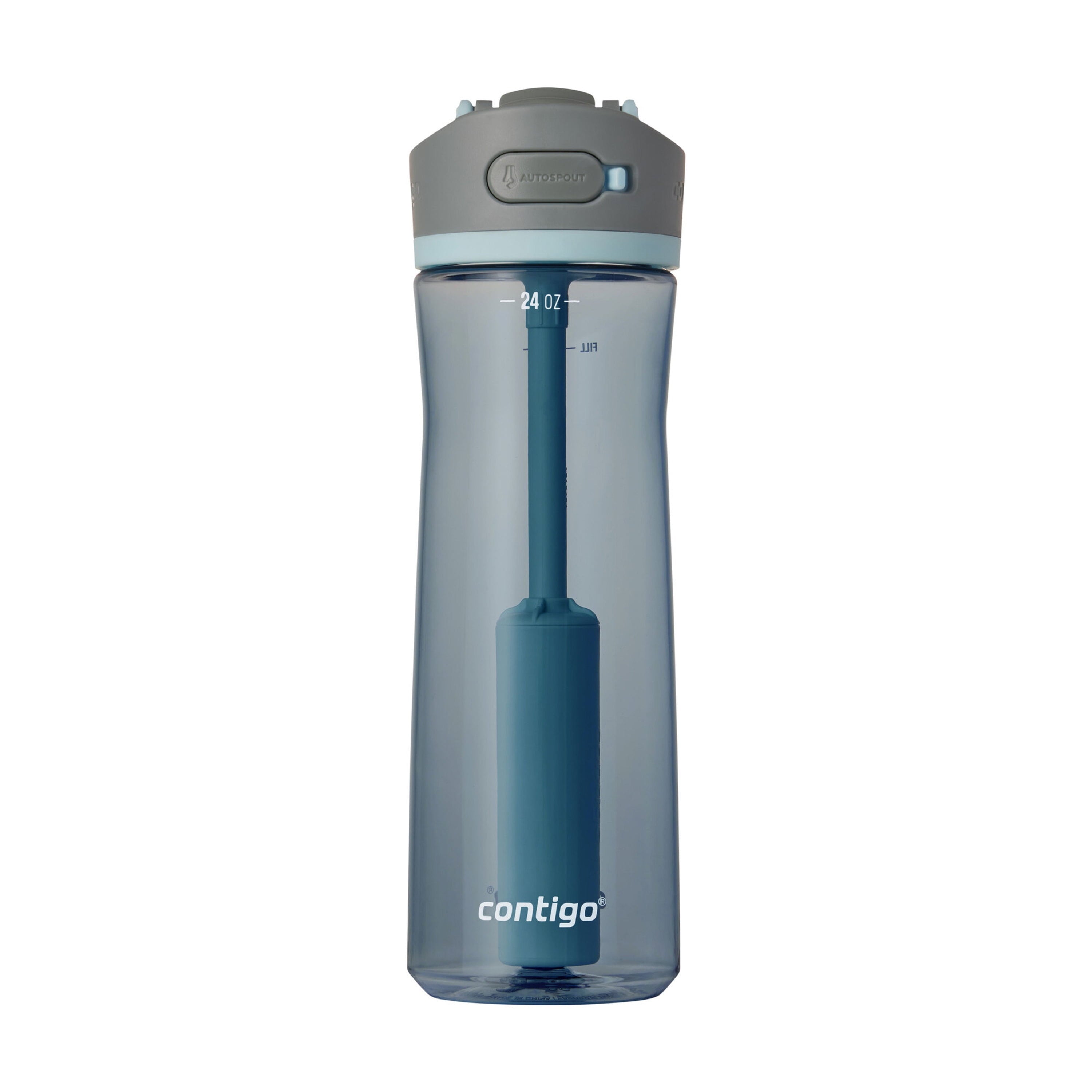 Contigo® Wells Plastic Filter Water Bottle with AUTOSPOUT® Straw Lid, 24 Oz., Dark Ice | BT85