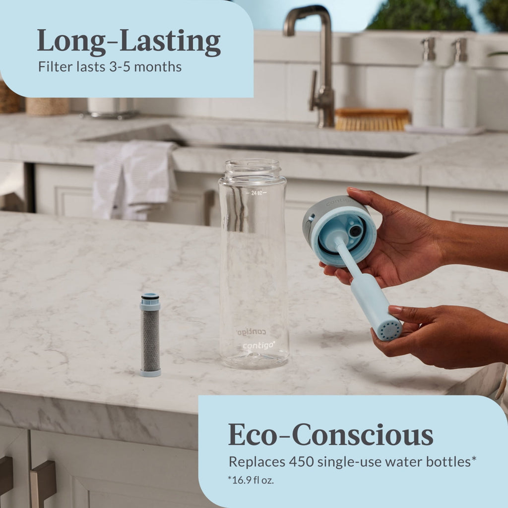 Contigo 24 oz. Wells Plastic Filter Water Bottle - Salt | SRZN