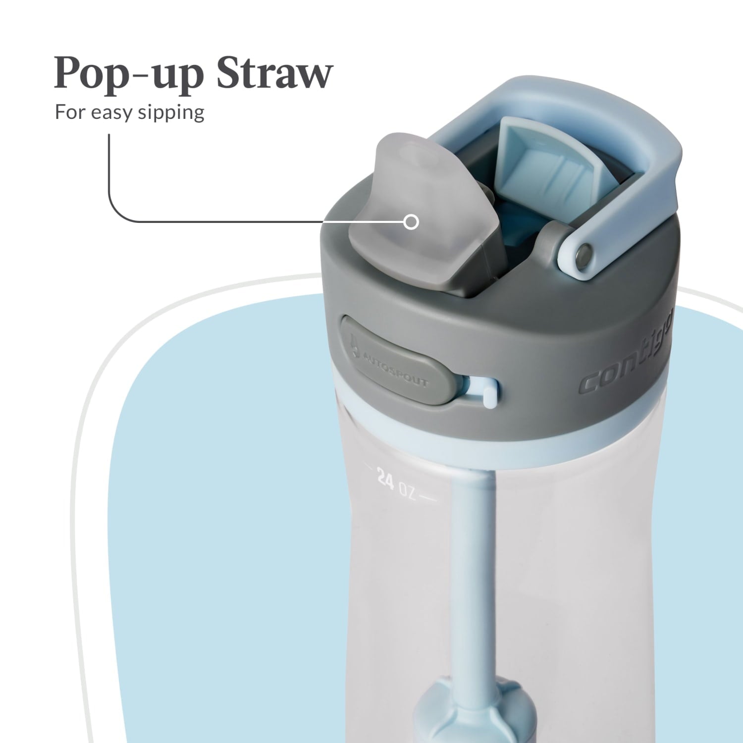 Contigo 24 oz. Wells Plastic Filter Water Bottle - Salt | SRZN