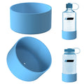 Linkidea 2 Pack Water Bottle Boot Compatible with Nalgene Sustain Wide Mouth 32oz/48oz, Narrow Mouth 32oz, Silicone Anti-Slip Bottle Bottom Bumper Protector (Blue) | 17AC