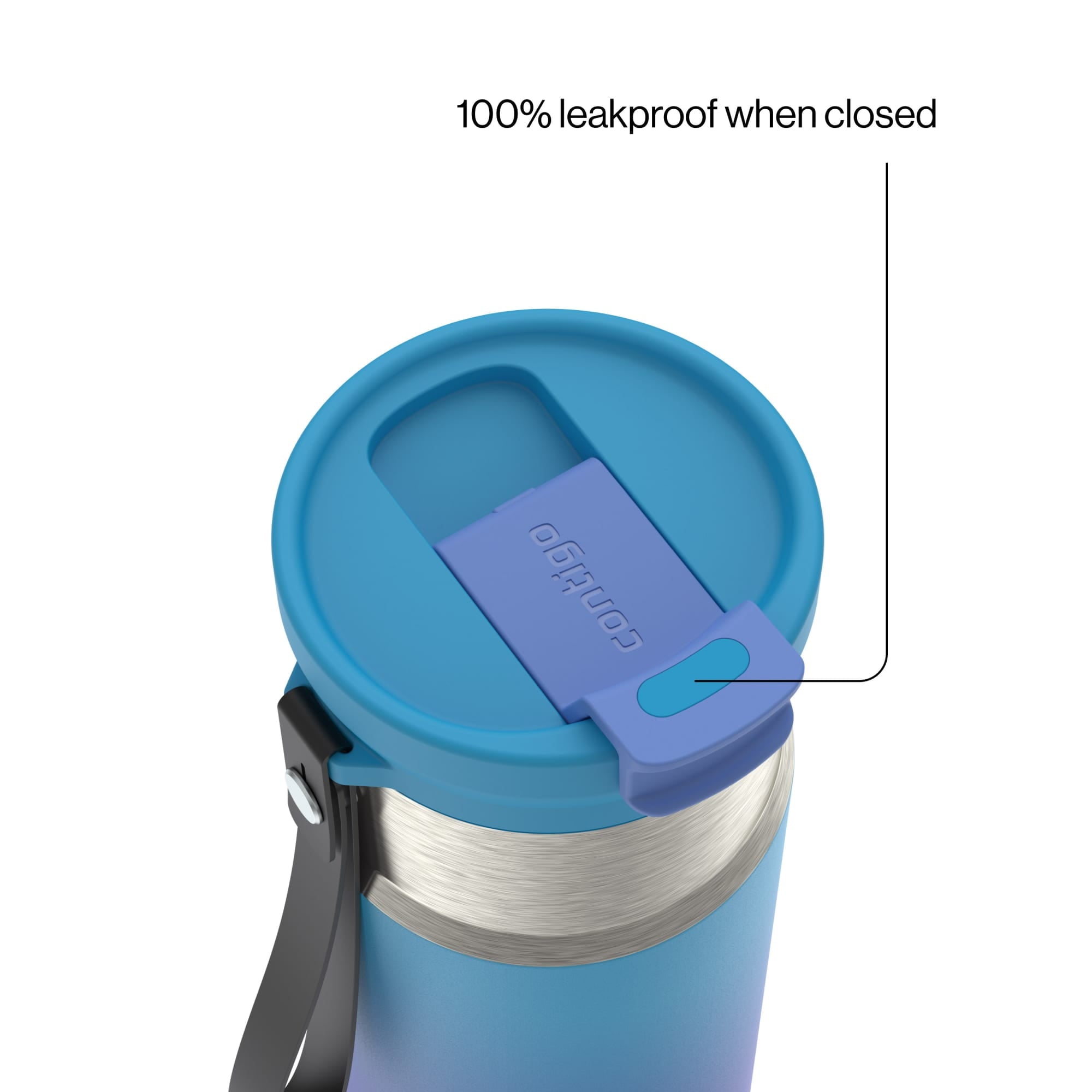 Contigo DualSip 16 oz Compact Leakproof Insulated Water Bottle with 2-Way Lid | 3BB1
