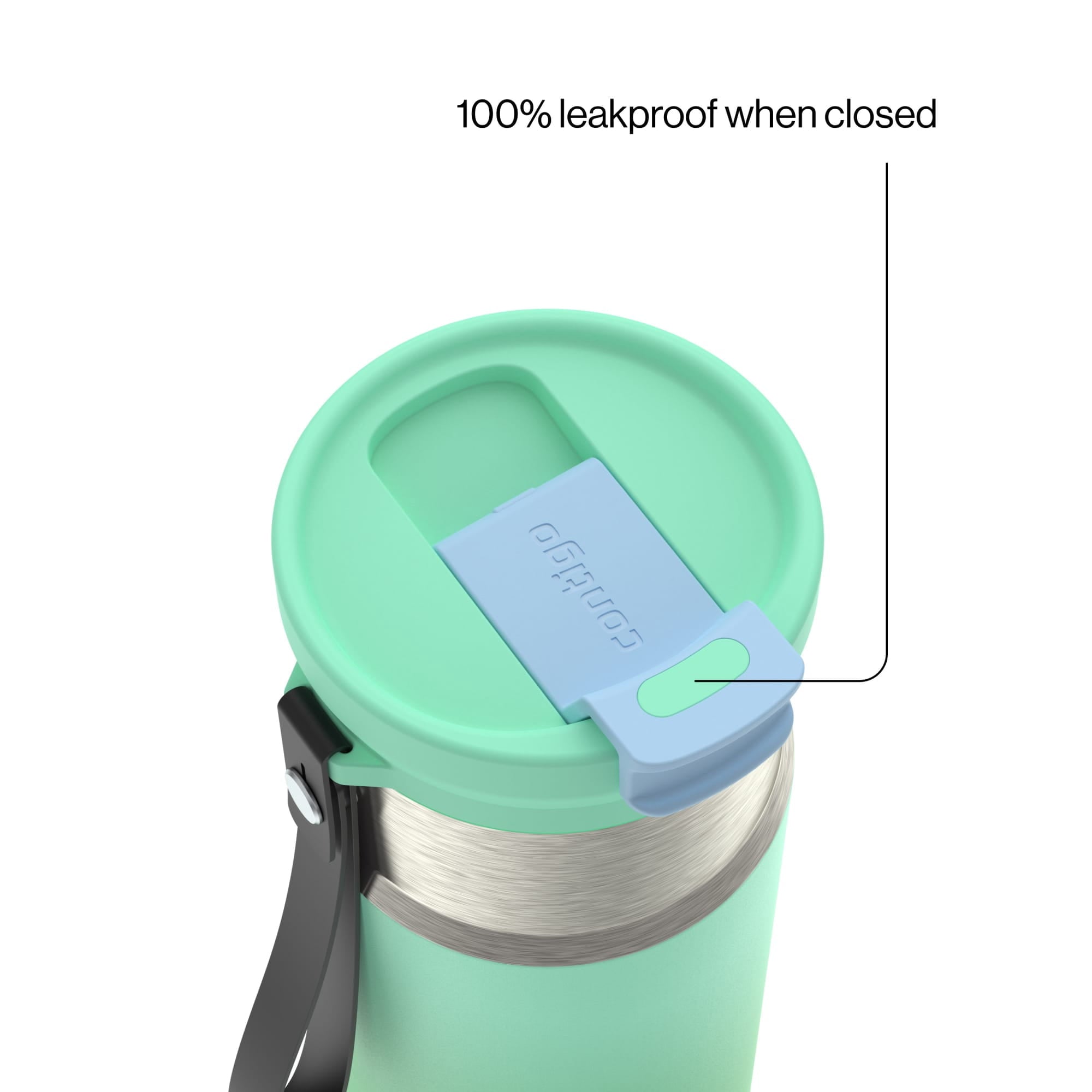 Contigo DualSip 16 oz Compact Leakproof Insulated Water Bottle with 2-Way Lid | 3BB1