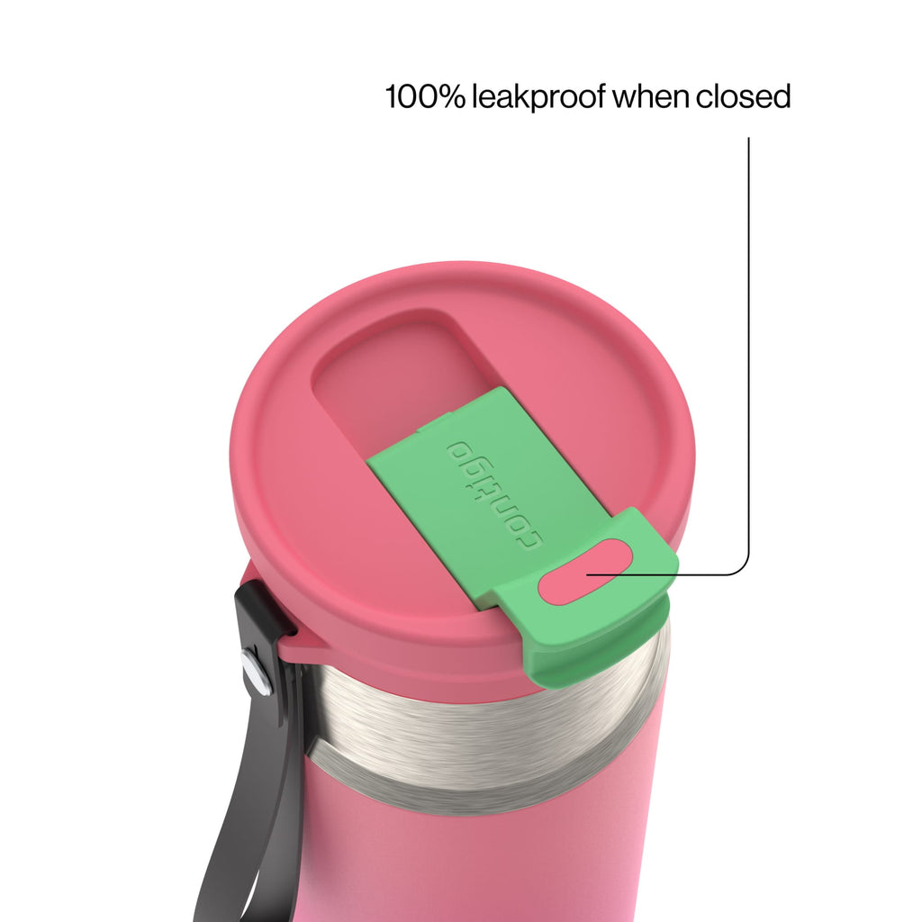 Contigo DualSip 16 oz Compact Leakproof Insulated Water Bottle with 2-Way Lid | 3BB1