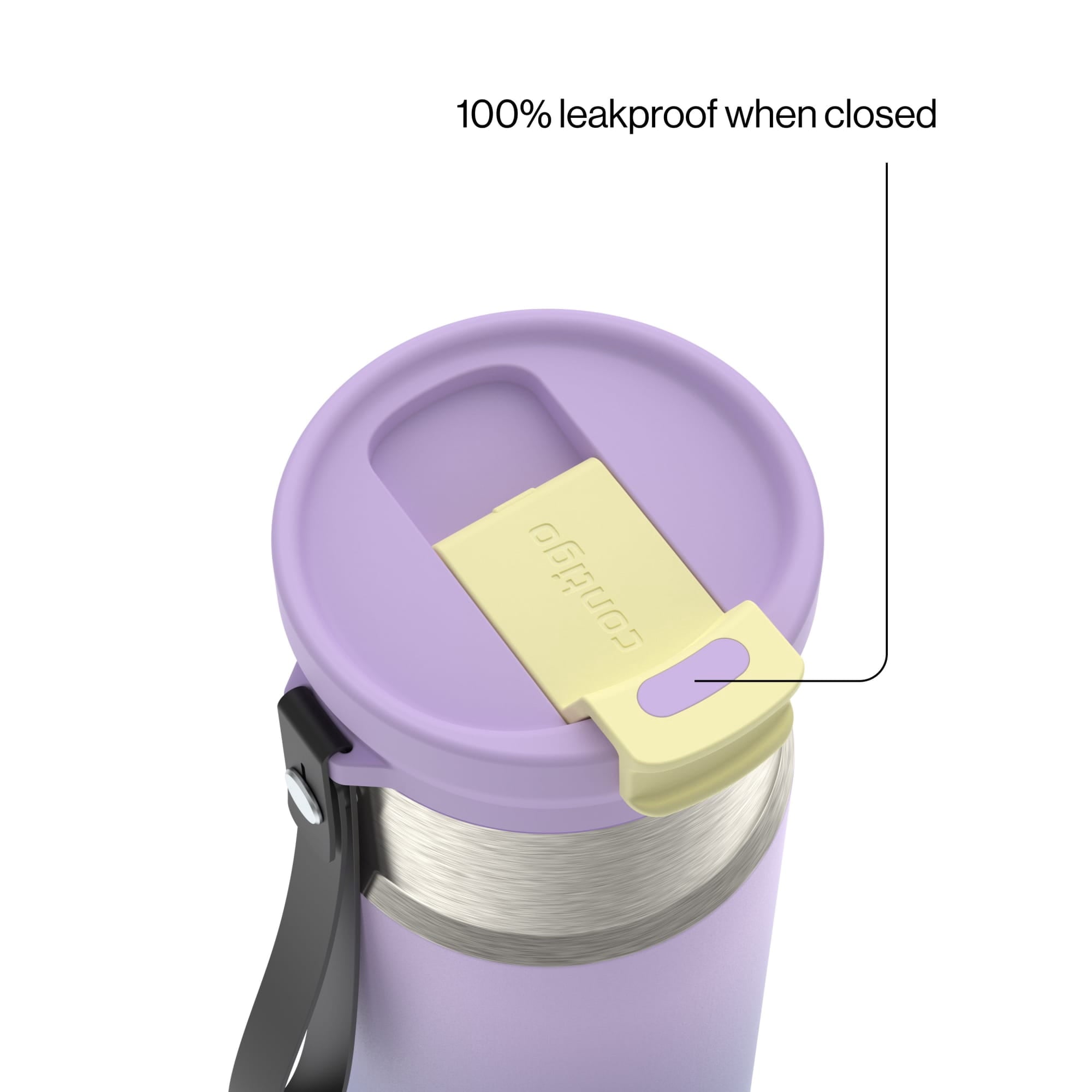 Contigo DualSip 16 oz Compact Leakproof Insulated Water Bottle with 2-Way Lid | 3BB1