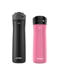 Contigo Jackson Chill  Bundle 2 Water Bottles Black 24oz and Pink  20oz with Autopop Lid | OTGM