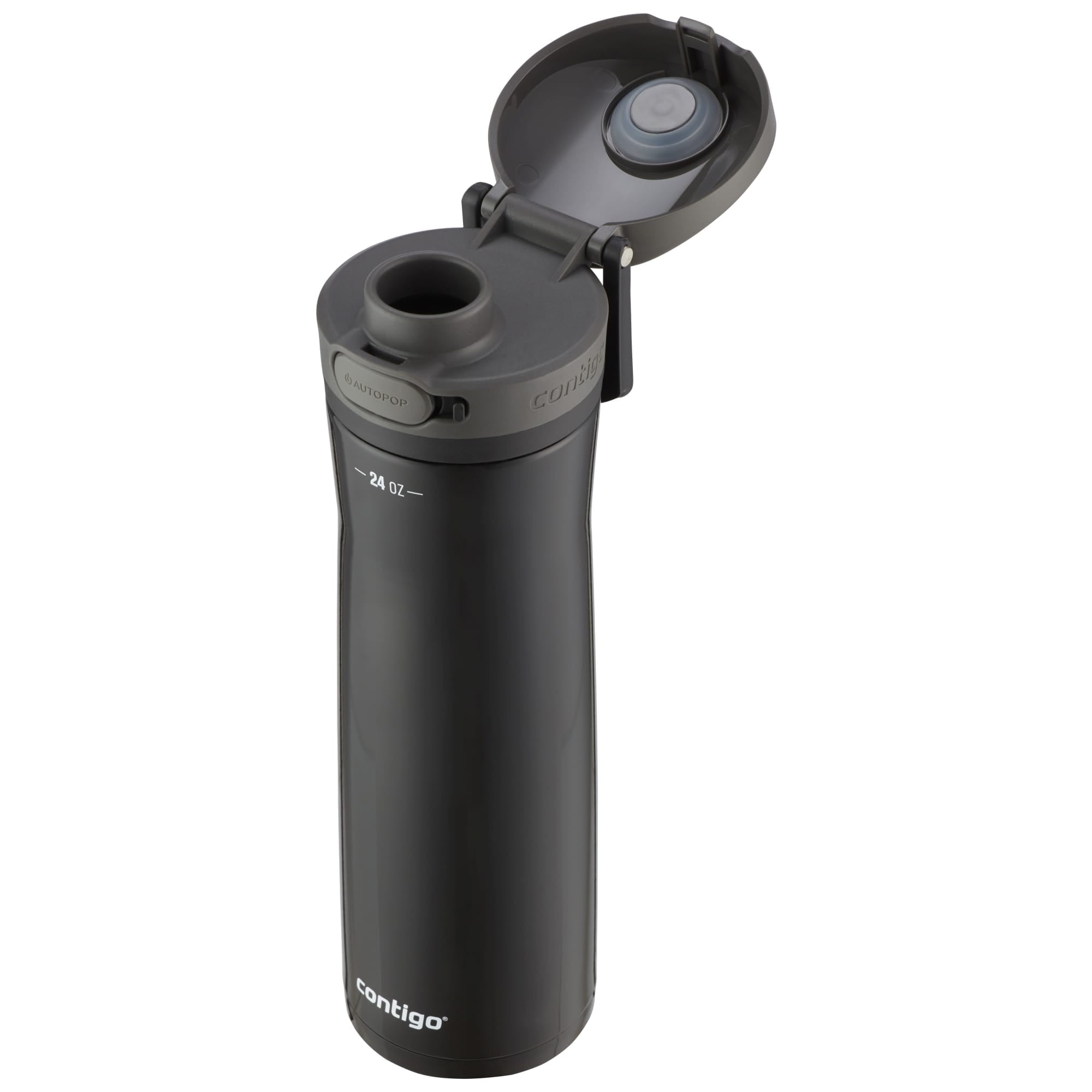 Contigo Jackson Chill  Bundle 2 Water Bottles Black 24oz and Pink  20oz with Autopop Lid | OTGM