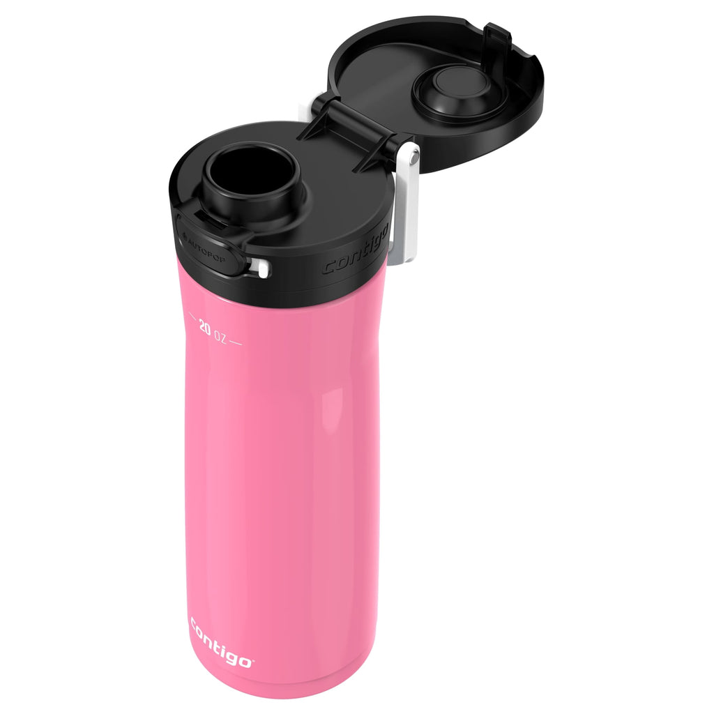 Contigo Jackson Chill  Bundle 2 Water Bottles Black 24oz and Pink  20oz with Autopop Lid | OTGM