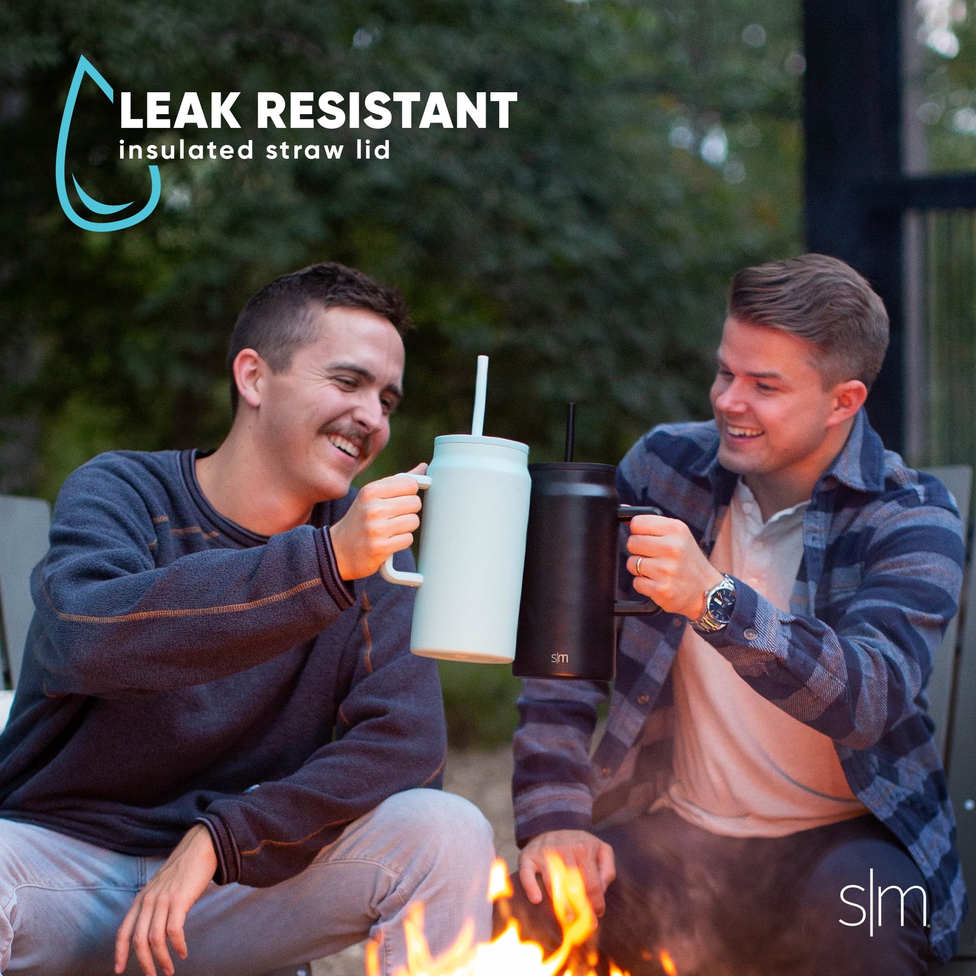 Simple Modern 50 fl oz Insulated Stainless Steel Trek Tumbler with Straw Lid | Midnight Black | NPMI