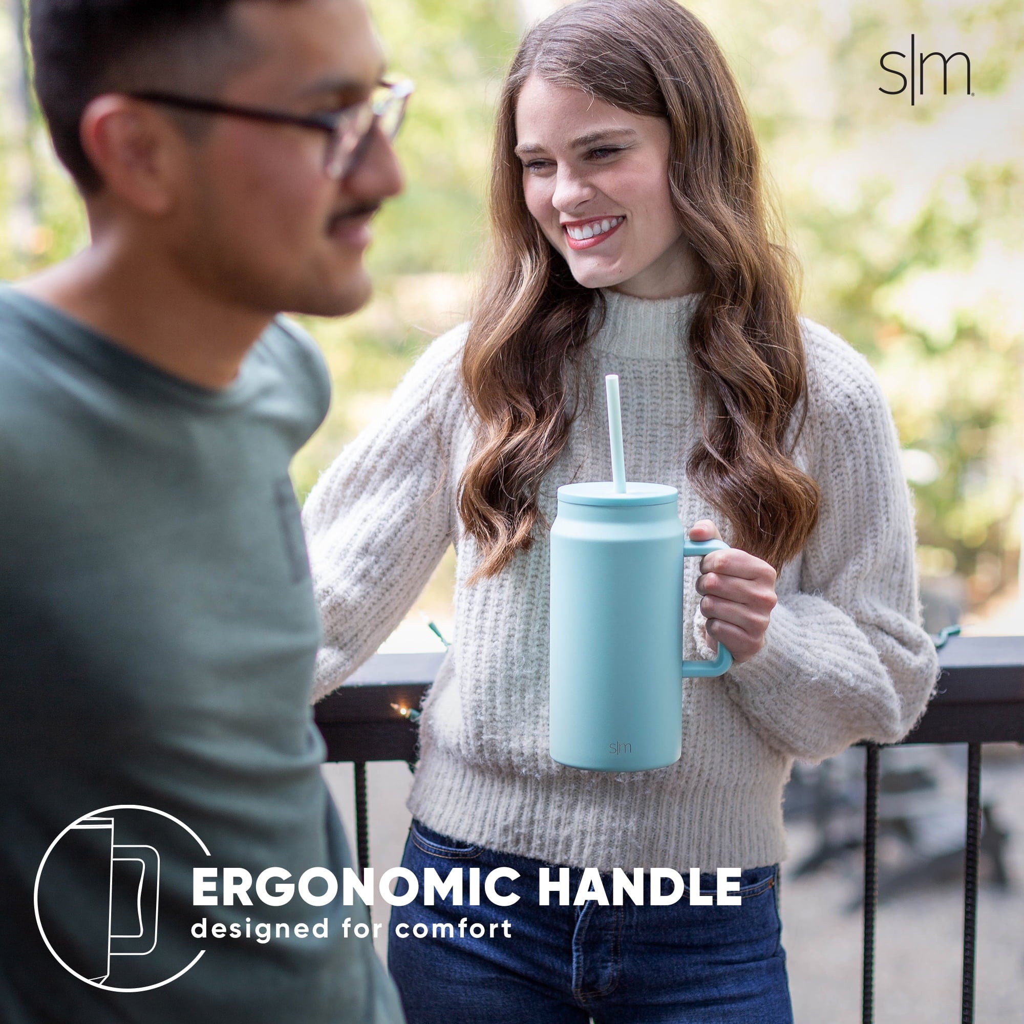 Simple Modern 50 fl oz Insulated Stainless Steel Trek Tumbler with Straw Lid | Midnight Black | NPMI