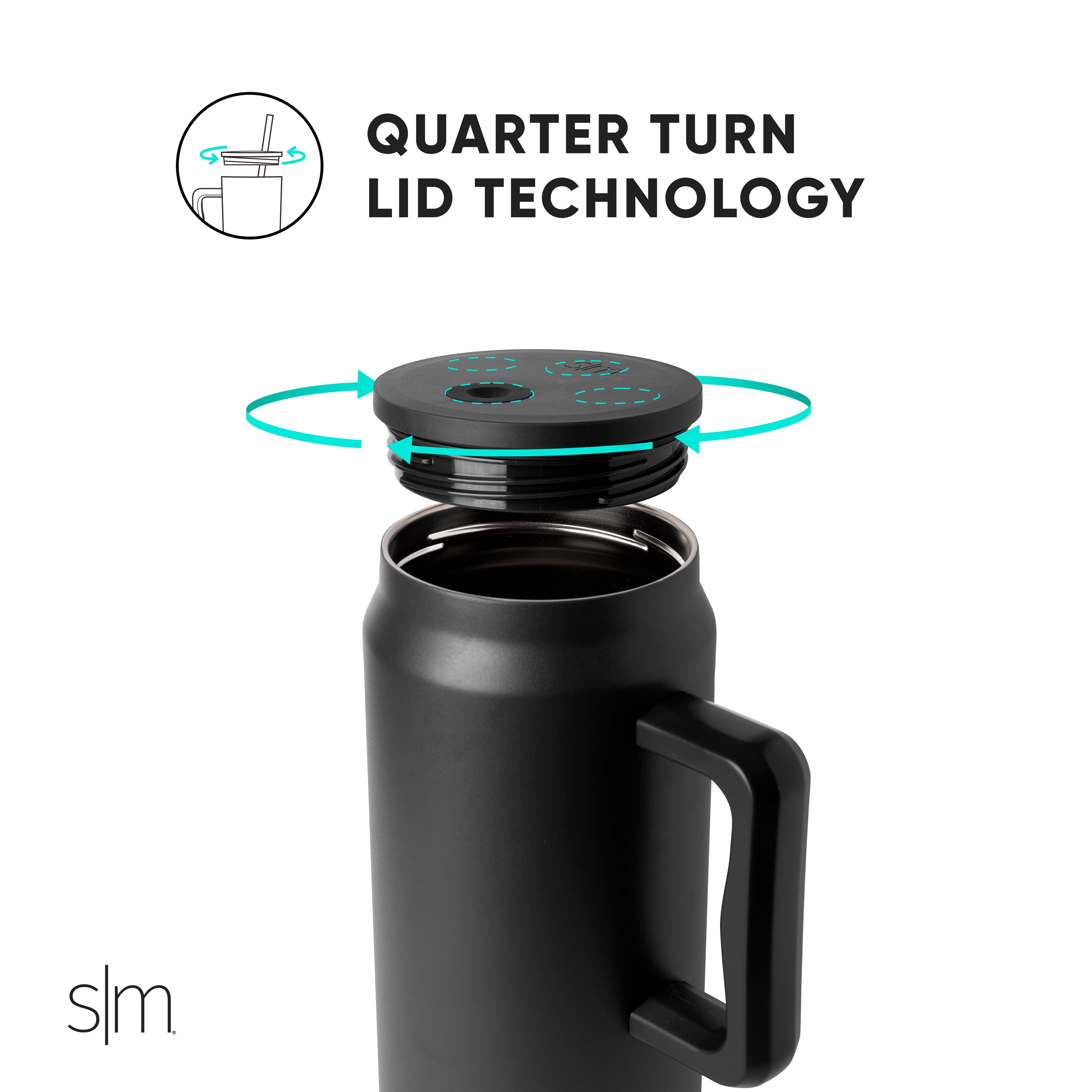 Simple Modern 50 fl oz Insulated Stainless Steel Trek Tumbler with Straw Lid | Midnight Black | NPMI