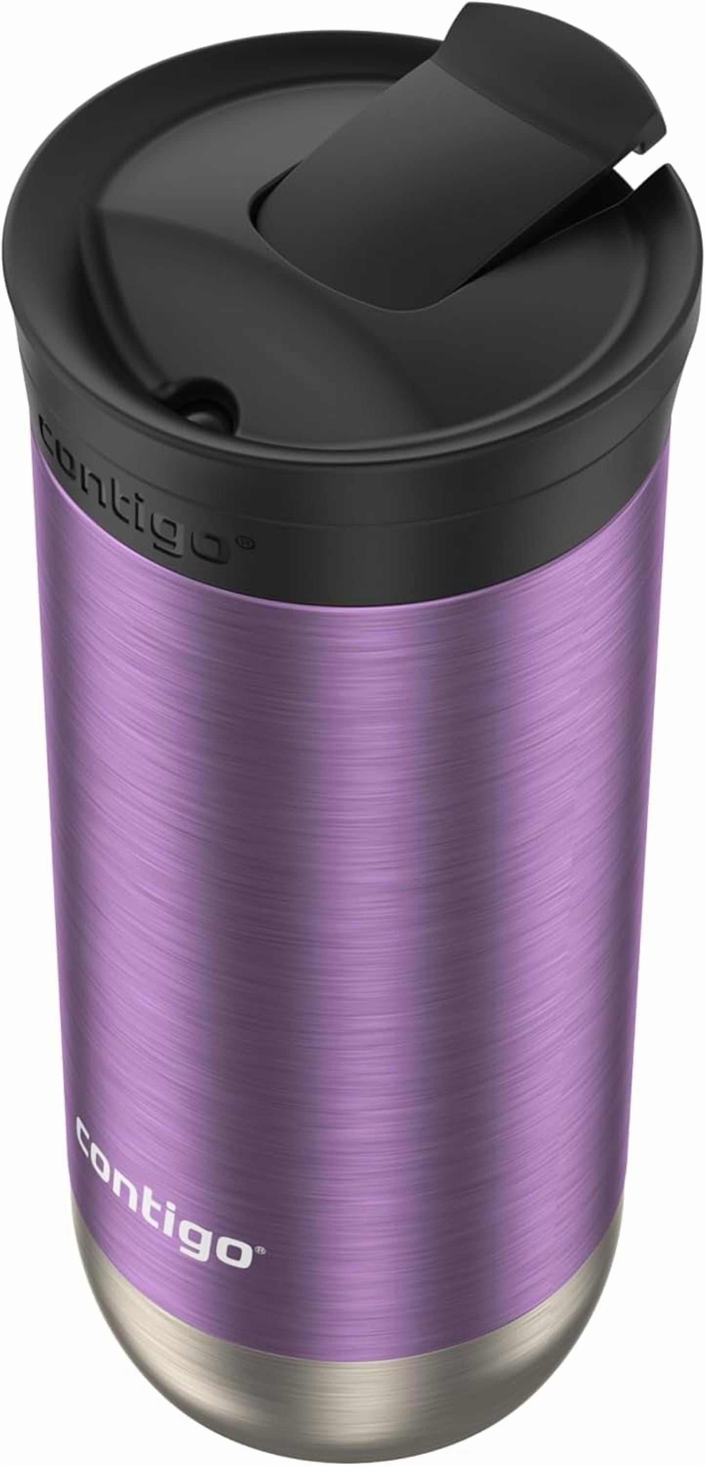 Contigo Huron SnapSeal Insulated Travel Tumbler, Purple Panzy Color 16 oz (473 mL) | A8JG
