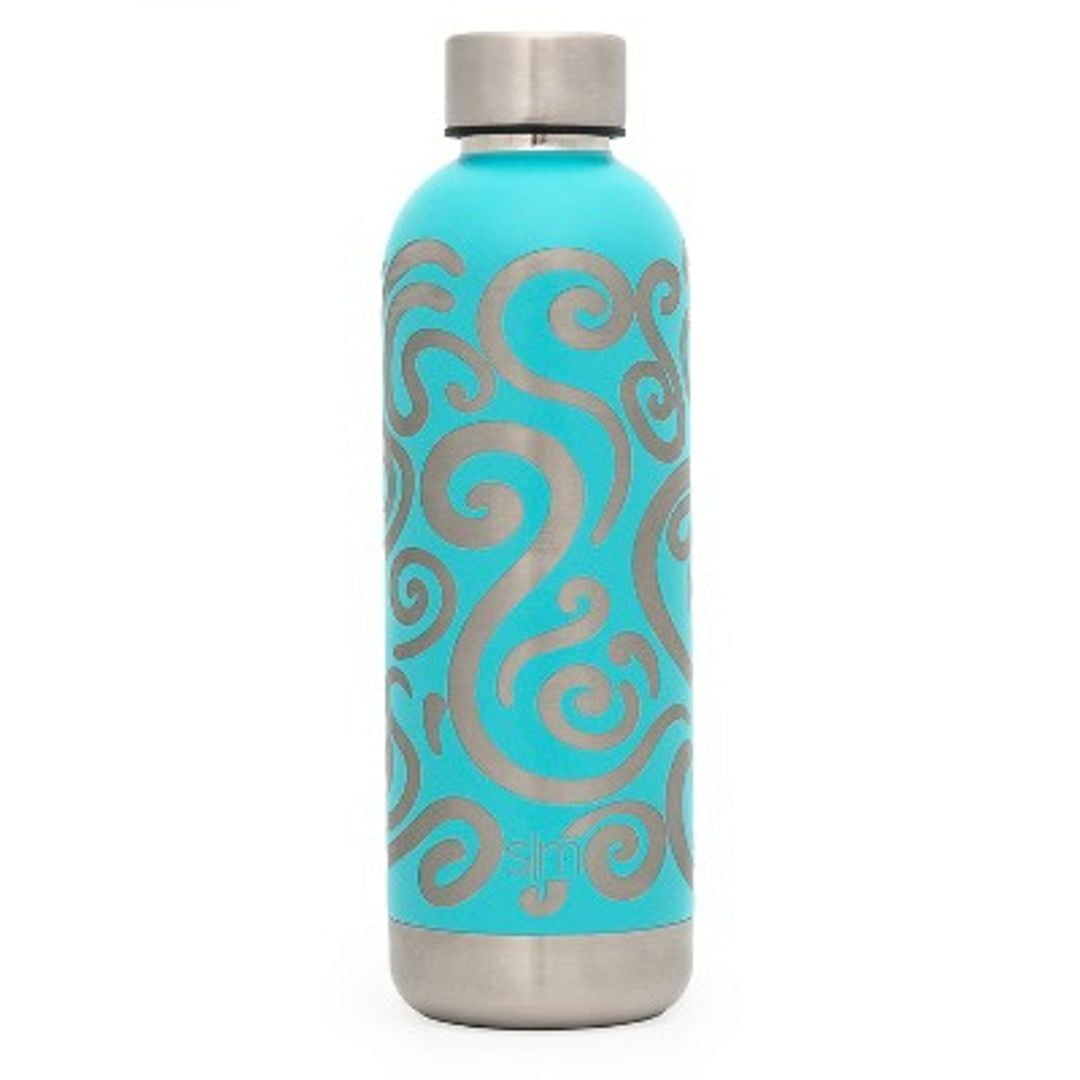 simple modern bolt curtis 17oz water bottle stainless steel Caribbean blue | 45UD