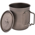 Olicamp Titanium Space Saver Mug with Lid, Nests Nalgene Bottle Inside, Lightweight and Compact, Perfect for Camping and Backpacking, 750mL | RGJL