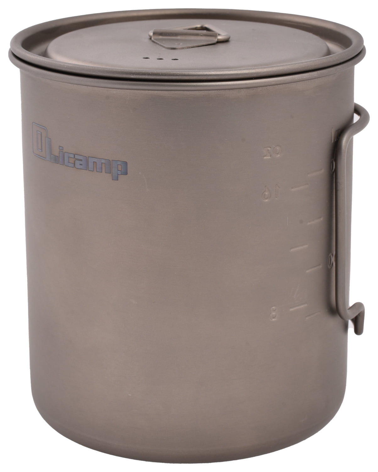 Olicamp Titanium Space Saver Mug with Lid, Nests Nalgene Bottle Inside, Lightweight and Compact, Perfect for Camping and Backpacking, 750mL | RGJL