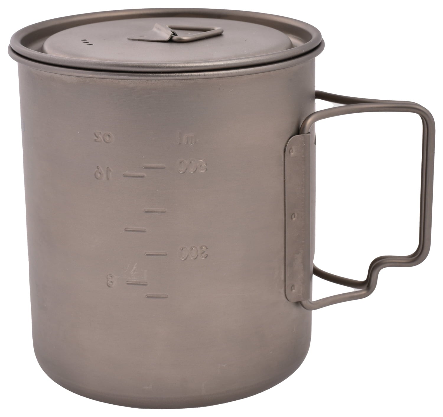 Olicamp Titanium Space Saver Mug with Lid, Nests Nalgene Bottle Inside, Lightweight and Compact, Perfect for Camping and Backpacking, 750mL | RGJL