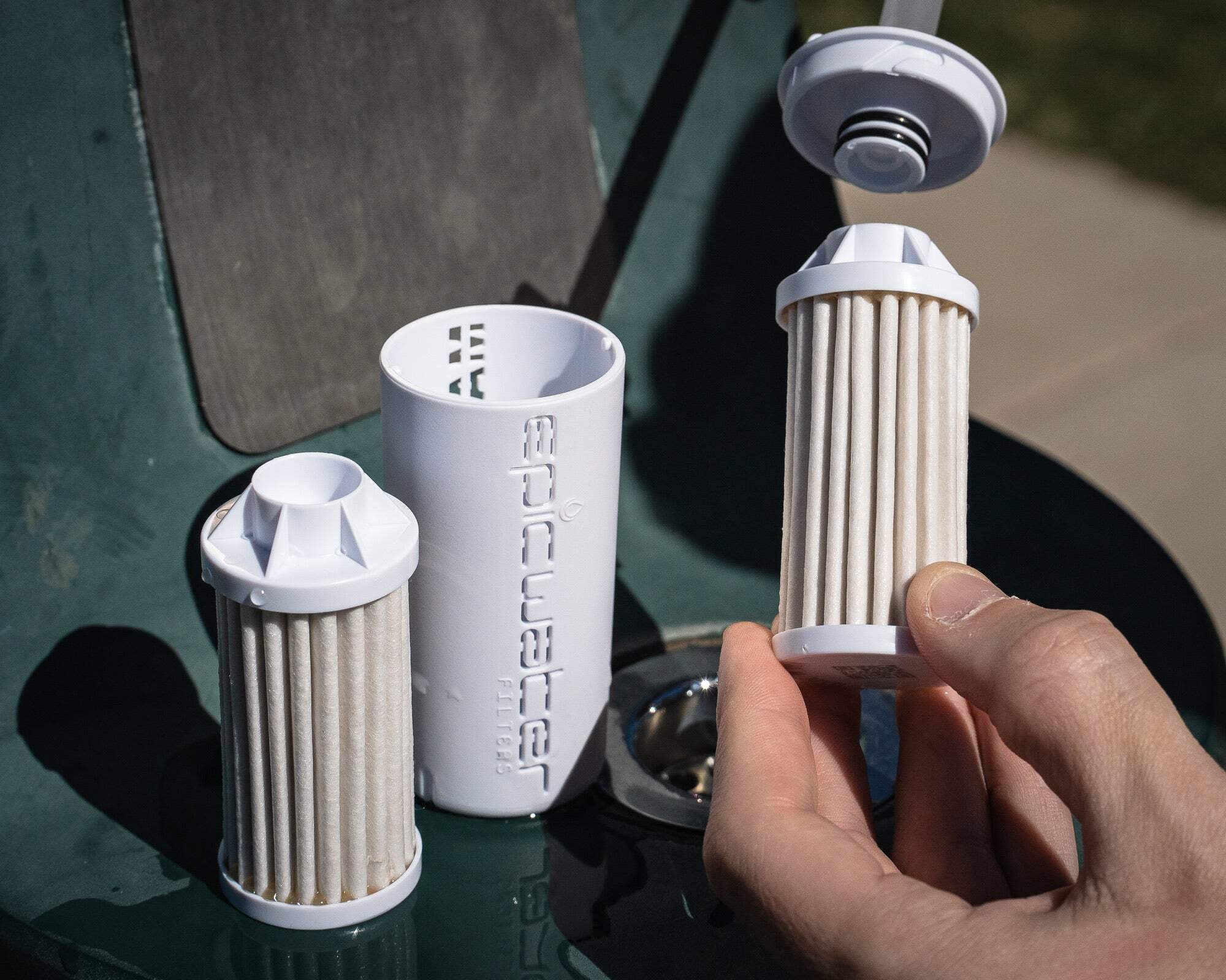 Epic Water Filters Nalgene OG Sustain Tritan USA Made Water Bottle and 75 Gallon Filter - Removes 99.99% of Water Impurities, 32oz, Leggitt Art | PGTI