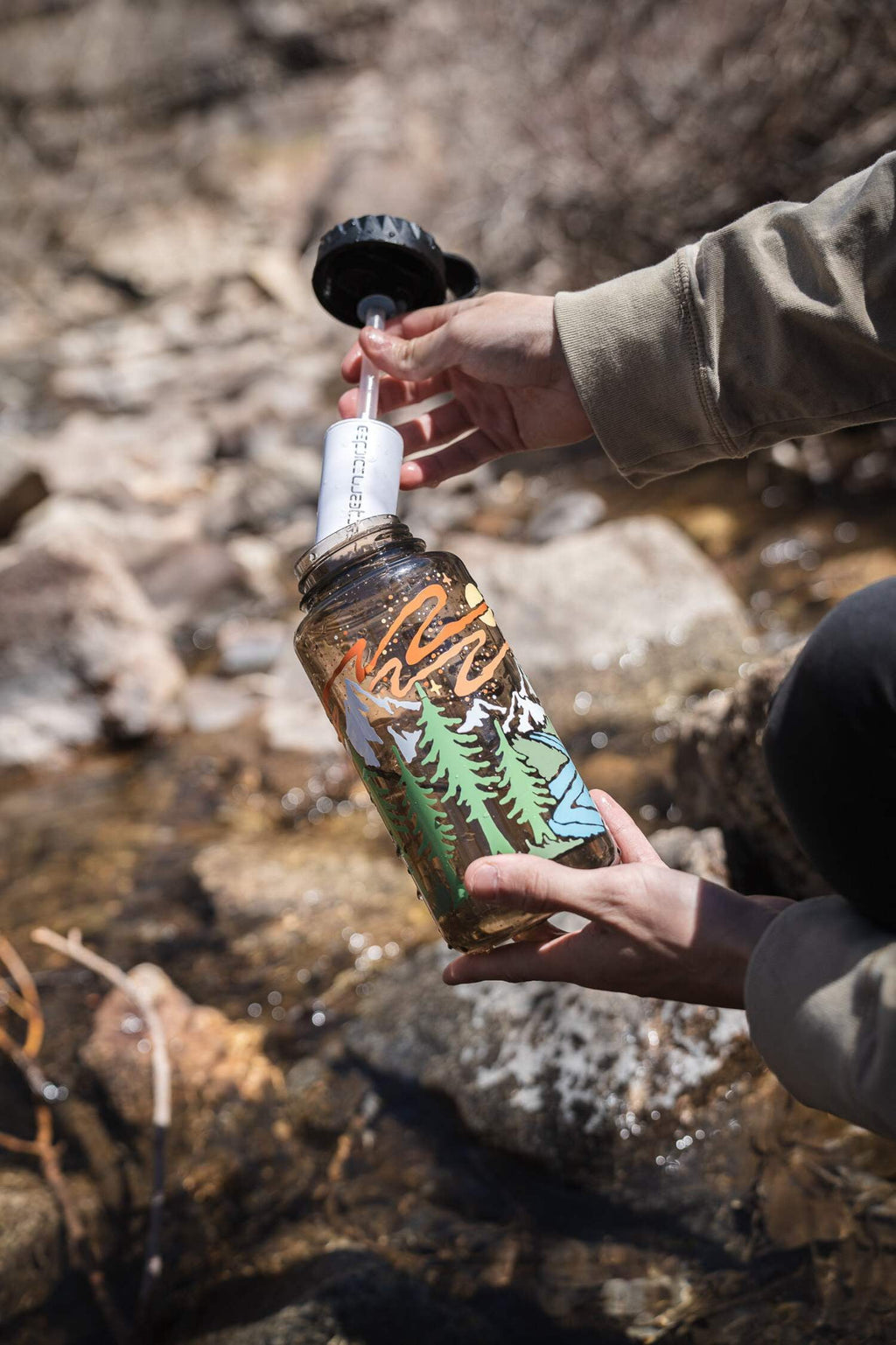 Epic Water Filters Nalgene OG Sustain Tritan USA Made Water Bottle and 75 Gallon Filter - Removes 99.99% of Water Impurities, 32oz, Atomic Child Special Edition | 3ZD5