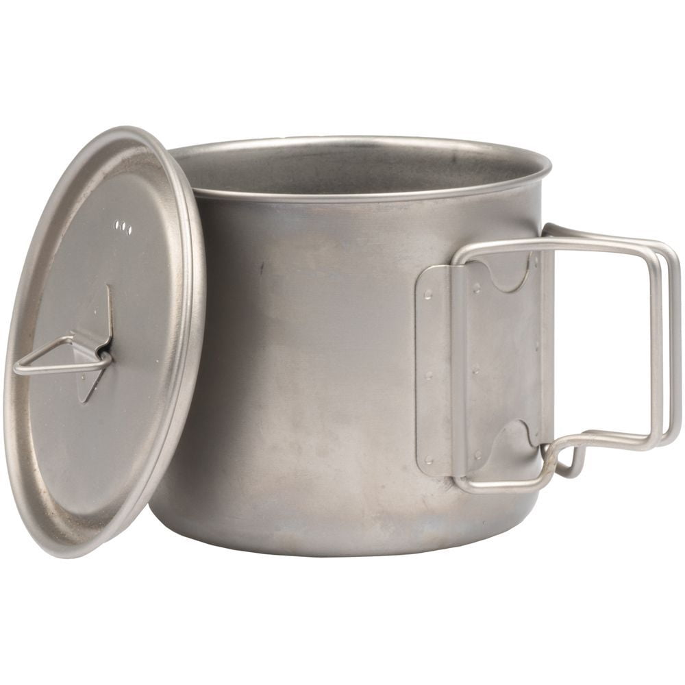 Olicamp Titanium Space Saver Mug with Lid, Nests Nalgene Bottle Inside, Lightweight and Compact, Perfect for Camping and Backpacking, 550mL | 8X7D