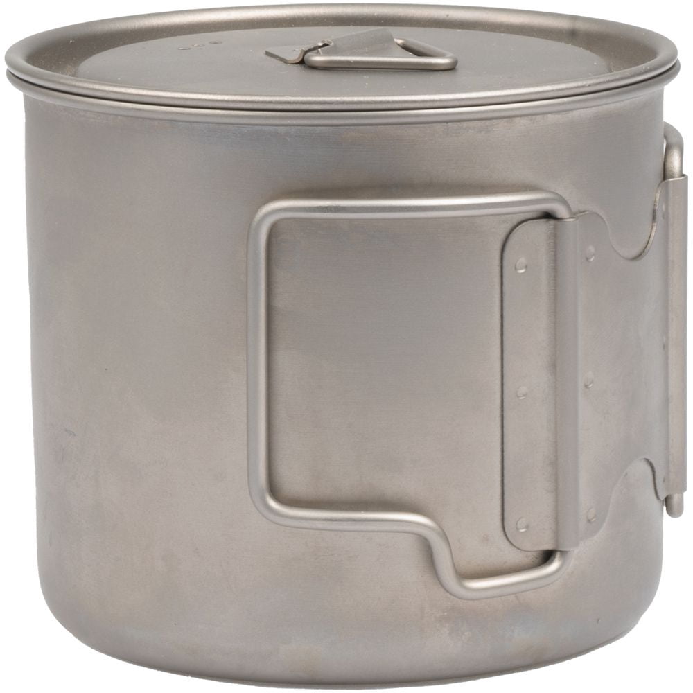 Olicamp Titanium Space Saver Mug with Lid, Nests Nalgene Bottle Inside, Lightweight and Compact, Perfect for Camping and Backpacking, 550mL | 8X7D