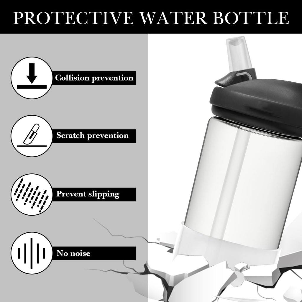 Linkidea 2 Pack Water Bottle Boot Compatible with CamelBak Eddy+20oz/25oz, Chute Mag 20oz/25oz, Carry Cap, Silicone Anti-Slip Bottle Bottom Bumper Protector (Clear White) | 4U7Q